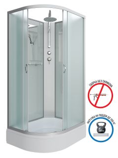 Душевая кабина Niagara NG-33194-14RBKT 110x90см серебро/матовое